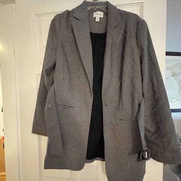 Nine West Black and Gray Print Coat - Picture 3 of 8